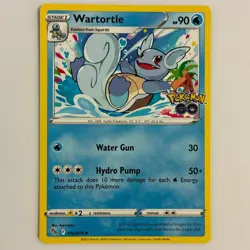 Wartortle 016/078 Uncommon Pokemon GO Pokemon Near Mint - Image 1
