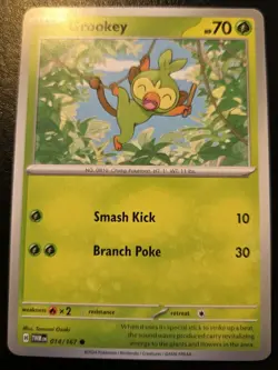 Grookey 014/167 Common Scarlet & Violet: Twilight Masquerade Pokemon TCG - Image 1