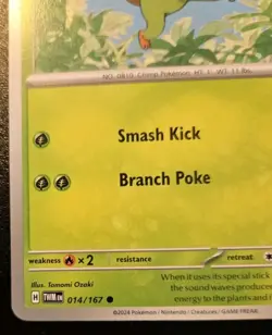 Grookey 014/167 Common Scarlet & Violet: Twilight Masquerade Pokemon TCG - Image 4