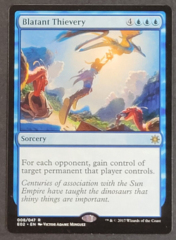MTG - 1x Blatant Thievery - Explorers of Ixalan - NM/LP - Rare - Blue Magic 2017 - Image 1