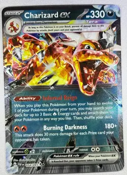 Charizard ex 054/091 SV: Paldean Fates Holo Pokemon NM - Image 1