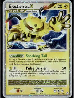 Electivire LV.X 121/123 Holo Mysterious Treasures Pokemon 2007 EN LP - Image 1