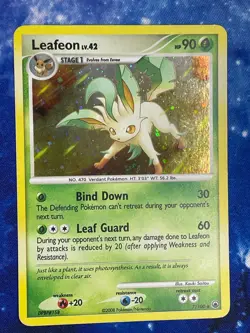 Leafeon 7/100 Holo R Majestic Dawn Pokemon 2008 EN MP - Image 1