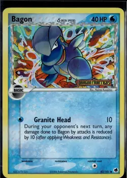 Bagon 43/101 C Dragon Frontiers Pokemon 2006 EN MP - Image 1