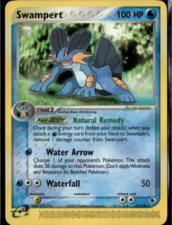 Swampert 23/109 R Ruby & Sapphire Pokemon 2003 EN NM - Image 1