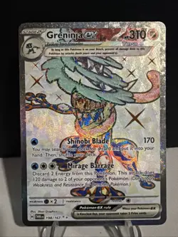 Pokemon Greninja EX TCG Twilight Masquerade Holo Ultra Rare Full Art 198/167 - Image 1