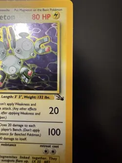 Pokemon TCG Magneton 11/62 Fossil Holo Rare Stage 1 80 HP Unlimited Wotc 1999 - Image 3