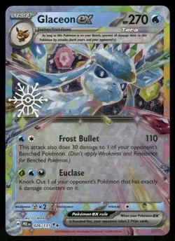 2025 Glaceon ex 026/131 Double Rare Holo NM Pokemon SV: Prismatic Evolutions - Image 1