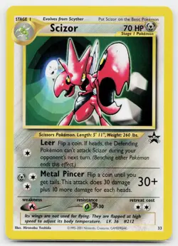 Pokemon Scizor 33 Black Star Promo LP (English) - Image 1