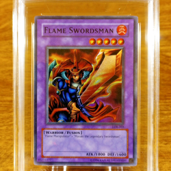 Pokemon Legend of Blue Eyes Flame Swordsman LOB-003 AGS NM-MT+ 8.5 Holo 2002 - Image 2