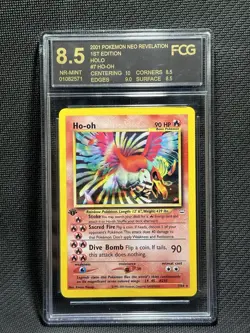 Pokemon Neo Revelation 2001 Ho-Oh 1st Edition Holo FCG 8.5 NM - Image 1