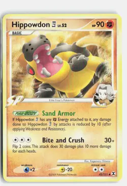 Hippowdon E4 42/111 Rising Rivals Uncommon Pokemon LP - Image 1