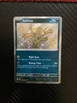 Pokemon TCG Sableye 184/091 Shiny Paldean Fates Near Mint NM - Image 1