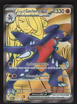 Cynthia's Garchomp ex 215/182 Pokemon TCG Destined Rivals NM - Image 1
