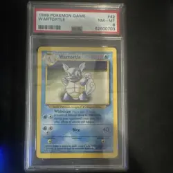 Pokemon 1999 Base Set Wartortle PSA 8 42/102 - Image 1