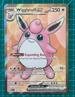 Pokemon TCG Wigglytuff Ex 187/165 Ultra Rare Scarlet & Violet: 151 English - Image 1
