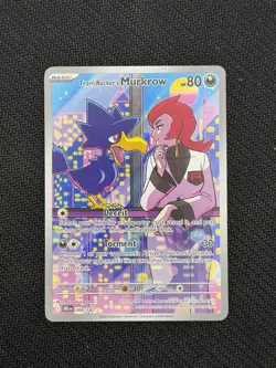 Pokemon TCG SV: Destined Rivals Team Rocket's Murkrow 200/182 - Image 1