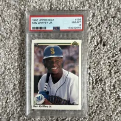 Upper Deck 1990 Ken Griffey Jr. #156 Base Set PSA 8 Seattle Mariners - Image 1
