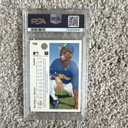 Upper Deck 1990 Ken Griffey Jr. #156 Base Set PSA 8 Seattle Mariners - Image 2
