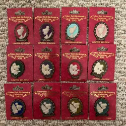 LR Older Disney pin Tinker Bell Cameo Birthstone Collection Set of 12 Pins - Image 1