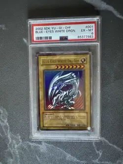 Blue-Eyes White Dragon SDK-001 PSA 6 2002 Yu-Gi-Oh Kaiba Holo Card - Image 1