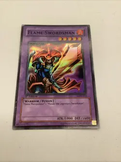 Yugioh! LOB-003 Flame Swordsman 1st Edition Asian English - Image 1