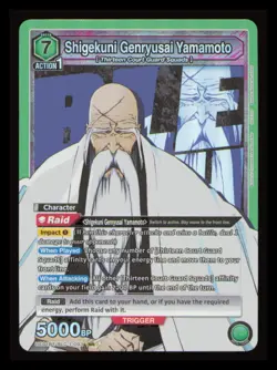UNION ARENA BLEACH UE01BT/BLC-1-093 SR Shigekuni Genryusai Yamamoto NM - Image 1