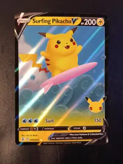 Pokemon TCG Surfing Pikachu V Celebrations 008/025 Holo Ultra Rare - Image 3