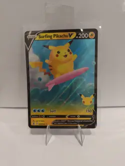 Pokemon TCG - Surfing Pikachu V Celebrations 008/025 Holo Ultra Rare - Image 1