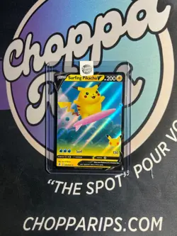 Pokemon Celebrations Surfing Pikachu V Ultra Rare Holo #008/025 - Image 1