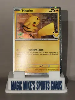 Pikachu 051/162 2026 Pokemon Day Stamped Cosmos Holo Card - Image 1