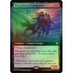 FOIL BLOODTHIRSTY CONQUEROR (EXTENDED ART) Foundations FDN Magic MTG MINT CARD - Image 1