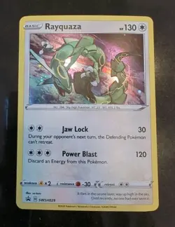 ⭐ Pokemon TCG Rayquaza LP SWSH029 Black Star Promo Card 29 Colorless Cosmo Holo - Image 1