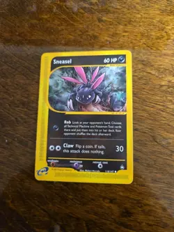 Pokemon Card Sneasel 110/147 Aquapolis Regular Common NM - Image 1