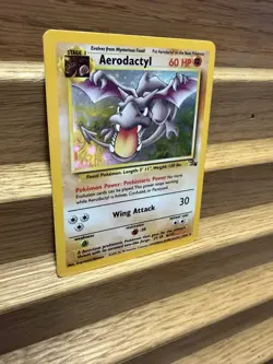 Pokemon TCG Aerodactyl Holo Card 1/62 Fossil Set Rare Vintage 1999 - Image 3