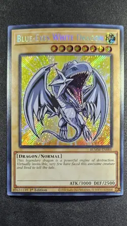 Yu-Gi-Oh! Blue-Eyes White Dragon BLMM-EN001 Rare Starlight 1st Ed Holo Card. - Image 1