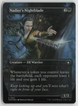 Nadier's Nightblade (Borderless) 641 Commander Masters MTG Foil LP - Image 1