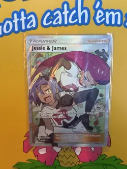 Pokemon TCG Jessie & James Trainer Full Art Ultra Rare Card 68/68 Hidden Fates - Image 1