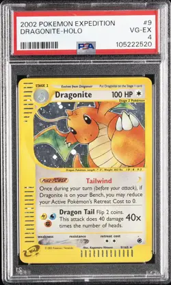 2002 POKEMON EXPEDITION #9 DRAGONITE-HOLO PSA 4 - Image 1