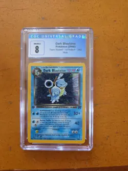 2000 Pokemon Dark Blastoise Holo, Team Rocket Unlimited, 3/82, CGC NM/Mint 8 - Image 1