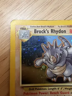 Pokemon Brock’s Rhydon 2/132 Gym Heroes HP-Damaged - Image 2