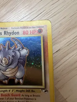 Pokemon Brock’s Rhydon 2/132 Gym Heroes HP-Damaged - Image 3