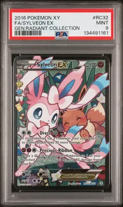 2016 POKEMON XY GENERATIONS RADIANT COLLECTION #RC32 FULL ART/SYLVEON EX PSA 9 - Image 1