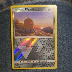 The Pokemon Company Alolan Diglett SM Base Set Reverse Holo 86/149 50 HP - Image 1