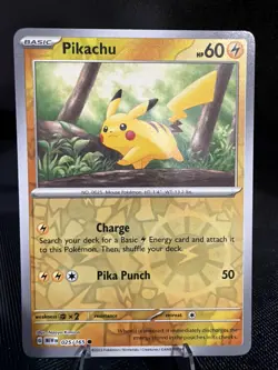 Pokemon Pikachu - 025/165 - SV: Scarlet & Violet 151 Cosmos Reverse Holo Wow! - Image 1