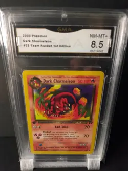 2000 Pokemon Dark Charmeleon #32 Team Rocket First Edition GMA 8.5 NM-NM+ Non... - Image 1