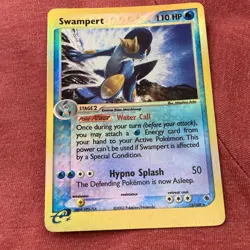 Swampert 13/109 EX Ruby & Sapphire Holo Rare 2003 Pokemon e-Reader Mitsuhiro - Image 2