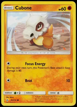 Cubone 90/214 Common Unbroken Bonds Pokemon Near Mint - Image 1