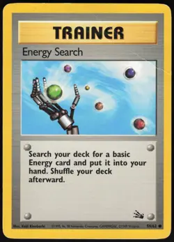 Energy Search 59/62 Common Fossil Pokemon Moderately Played - Image 1