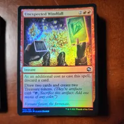 FOL MTG NM Unexpected Windfall Adventures in the Forgotten Realms Foil NM - Image 1